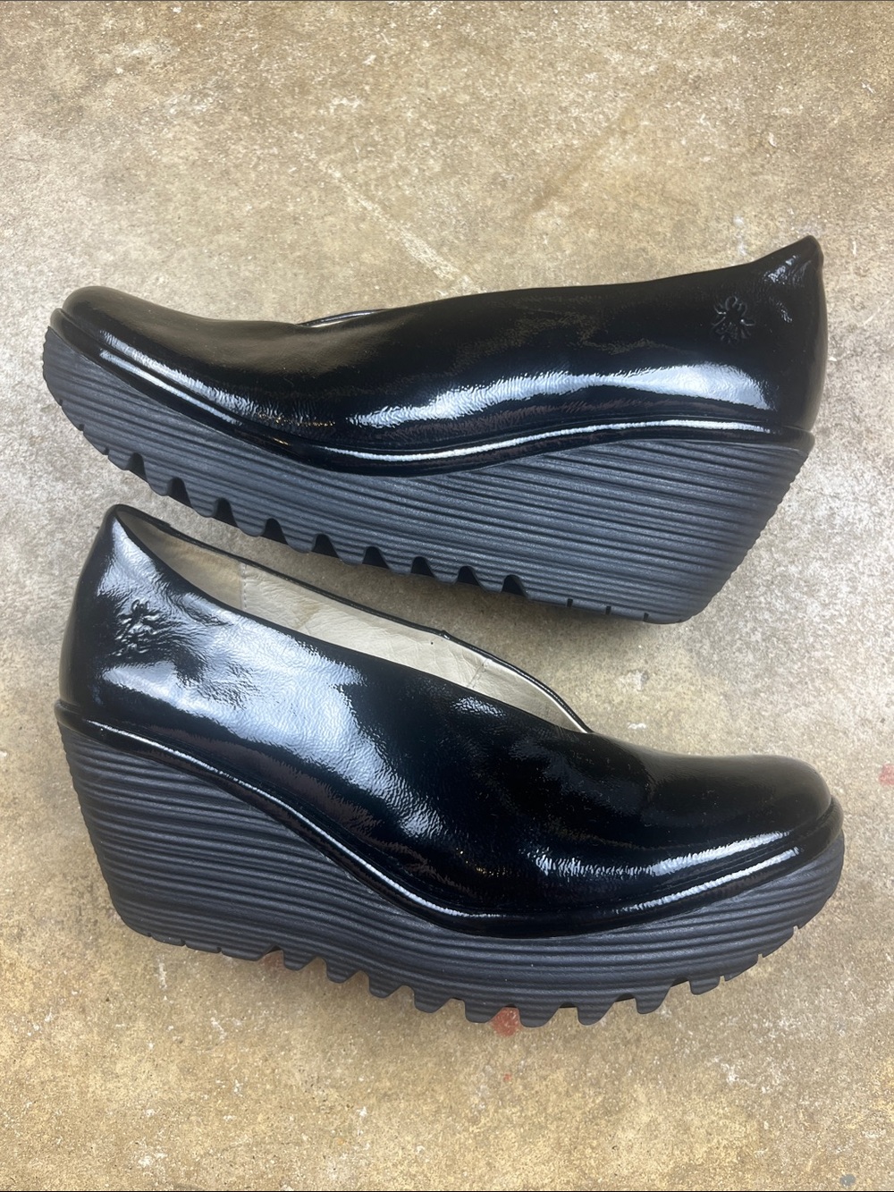 Fly London Yoza Black Patent Platform Wedge Slip-Ons
Size: 39 - Picture 6 of 13